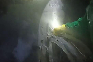 鸡西消防水池堵漏现场